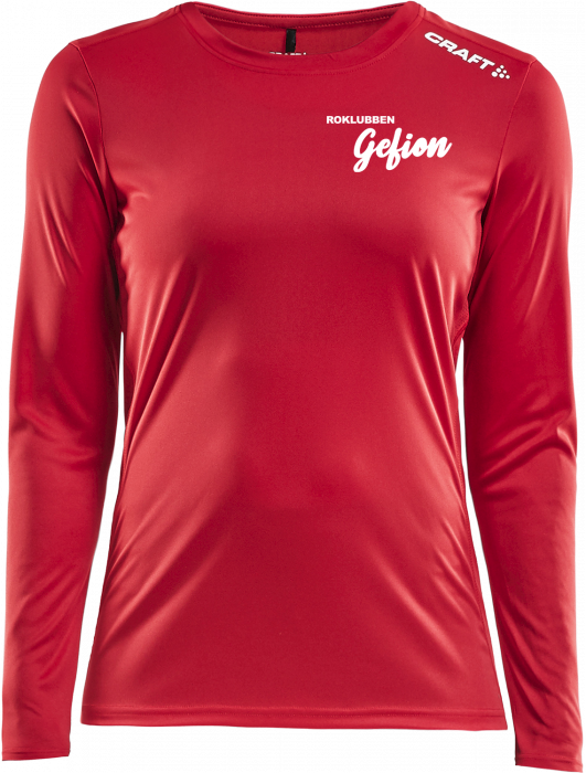 Craft - Rg Long-Sleeved T-Shirt Women - Rood & wit